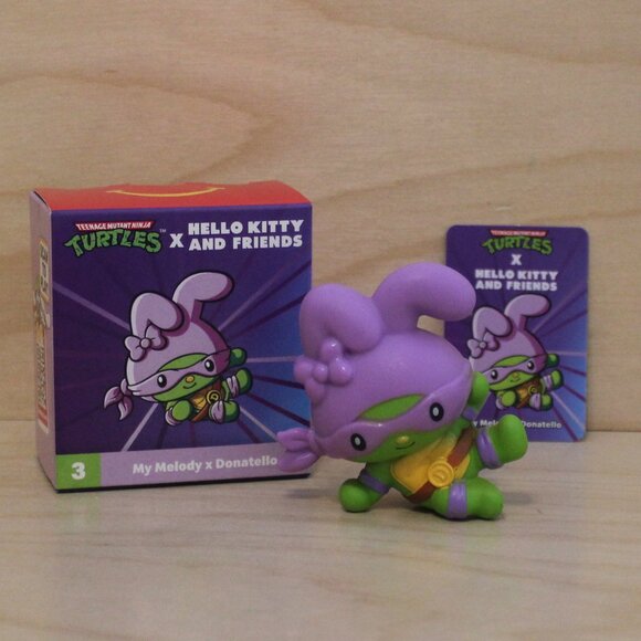 McDonalds TMNT x Hello Kitty Happy Meal Toy - # 3 My Melody x Donatello - Picture 1 of 3